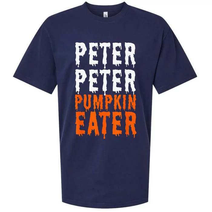 Peter Pumpkin Eater Halloween Costume Couple Funny Sueded Cloud Jersey T-Shirt