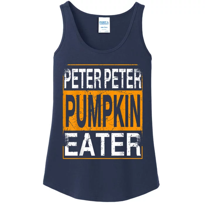 Peter Pumpkin Eater Halloween Funny Distressed Ladies Essential Tank