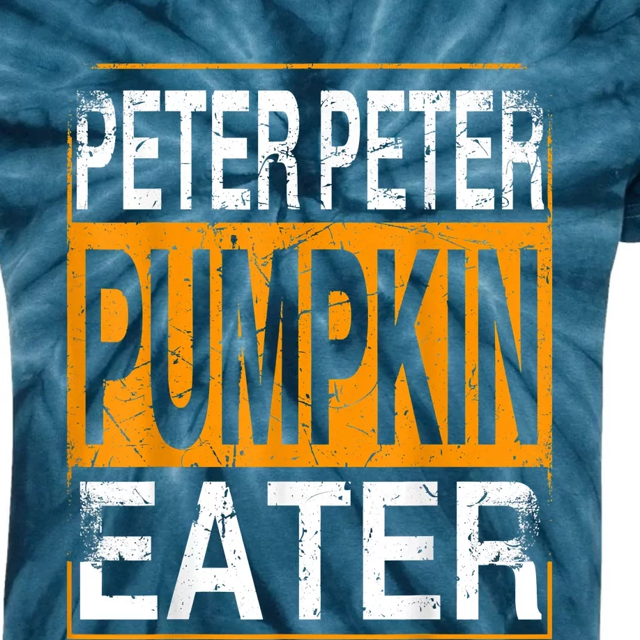 Peter Pumpkin Eater Halloween Funny Distressed Kids Tie-Dye T-Shirt