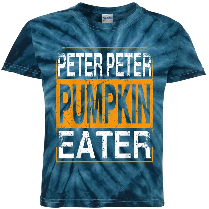 Peter Pumpkin Eater Halloween Funny Distressed Kids Tie-Dye T-Shirt