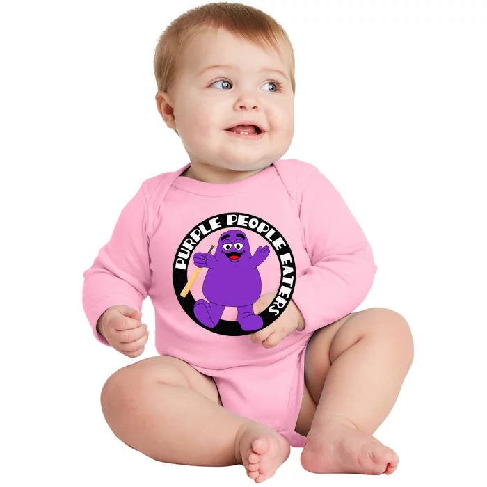 Purple People Eaters Softball Team Denver Church Merch Baby Long Sleeve Bodysuit