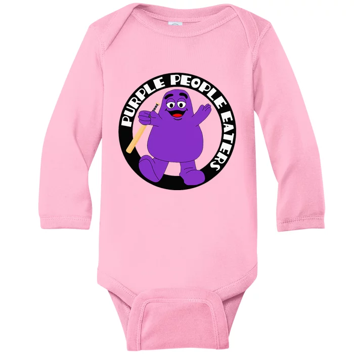 Purple People Eaters Softball Team Denver Church Merch Baby Long Sleeve Bodysuit