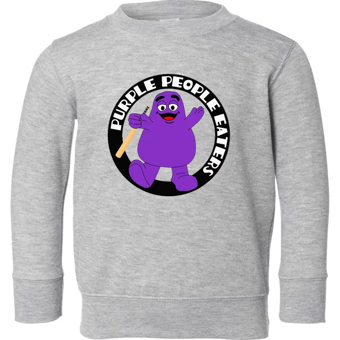 Purple People Eaters Softball Team Denver Church Merch Toddler Sweatshirt