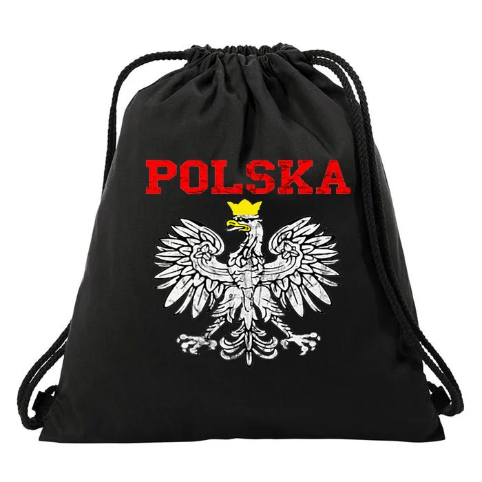 Polska Polish Eagle Poland Flag Polish Pride Polska Poland Drawstring Bag