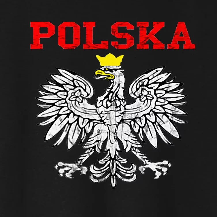 Polska Polish Eagle Poland Flag Polish Pride Polska Poland Women's Crop Top Tee