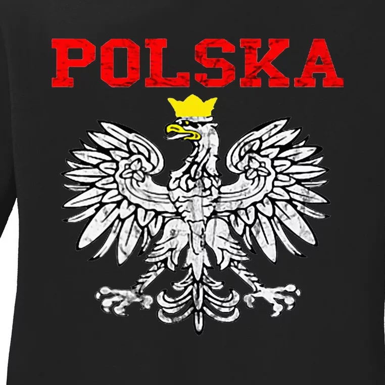 Polska Polish Eagle Poland Flag Polish Pride Polska Poland Ladies Long Sleeve Shirt