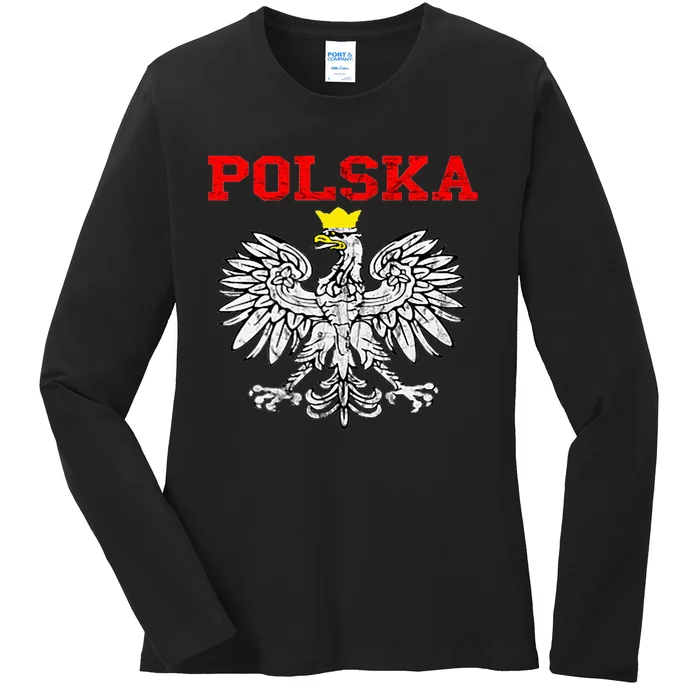 Polska Polish Eagle Poland Flag Polish Pride Polska Poland Ladies Long Sleeve Shirt