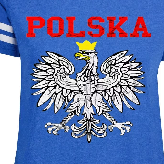 Polska Polish Eagle Poland Flag Polish Pride Polska Poland Enza Ladies Jersey Football T-Shirt