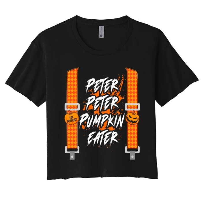 Peter Pumpkin Eater Halloween Costume Couple Women's Crop Top Tee