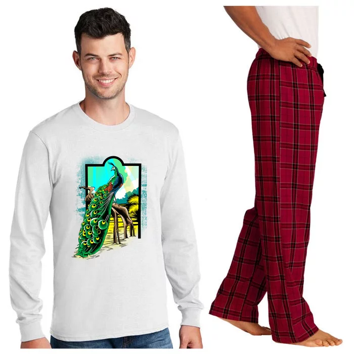 Peacock Long Sleeve Pajama Set