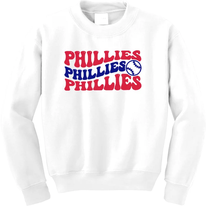 Philadelphia Phillies Est 1883 Baseball Lover Trending For Baseball Lover Kids Sweatshirt