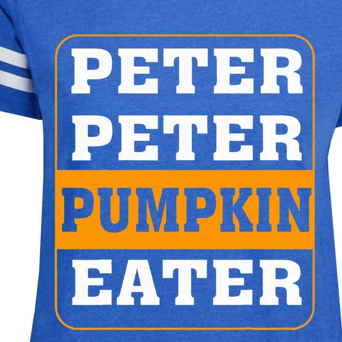 Peter Pumpkin Eater Halloween Costume Couple Enza Ladies Jersey Football T-Shirt