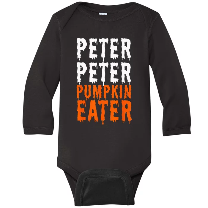 Peter Pumpkin Eater Halloween Costume Couple Men Baby Long Sleeve Bodysuit