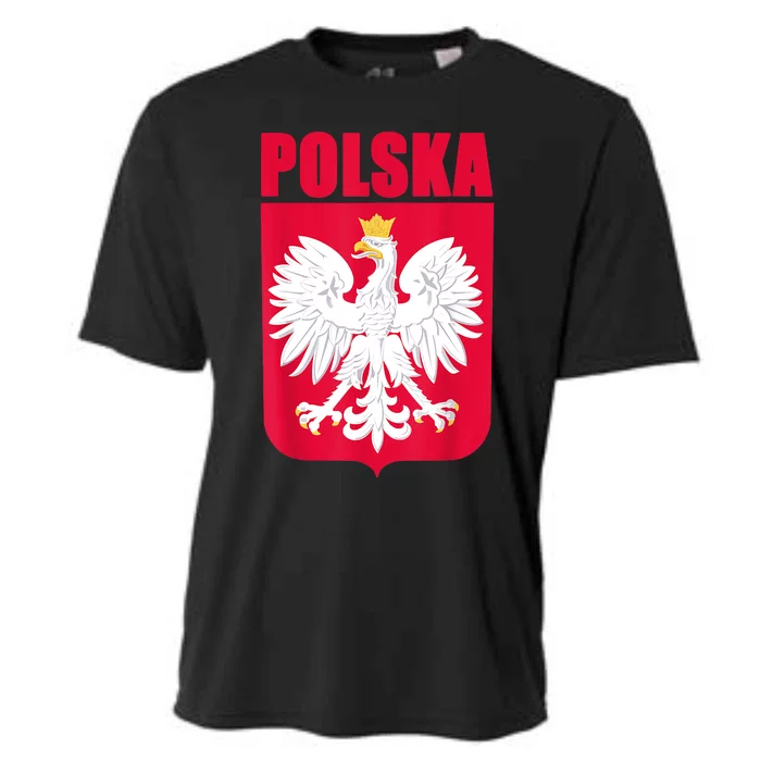 Polska Poland Eagle Polish Soccer Team Flag Jersey Fans Cooling Performance Crew T-Shirt