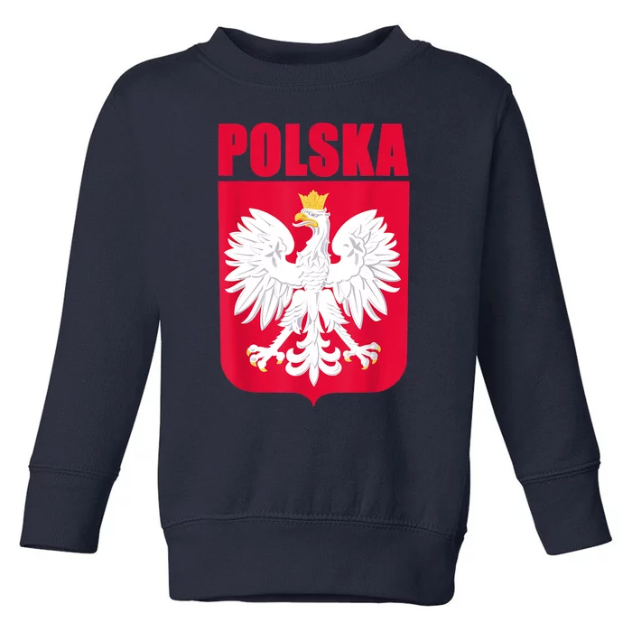 Polska Poland Eagle Polish Soccer Team Flag Jersey Fans Toddler Sweatshirt