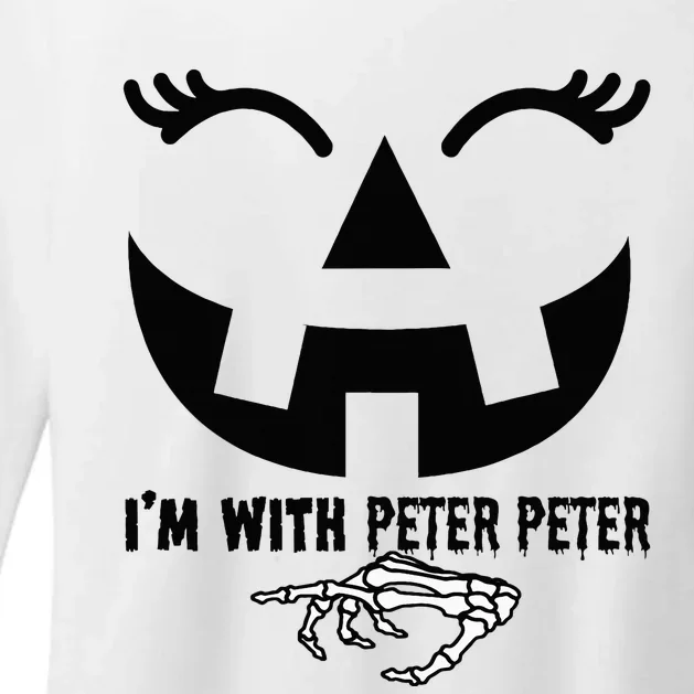 Peter Pumpkin Eater Wife Halloween Couple Costume Womens CVC Long Sleeve Shirt