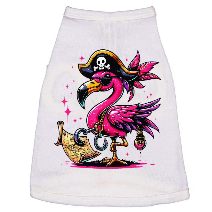 Pirate Pin.K Flamingo Halloween Party Jolly Roger Doggie Tank