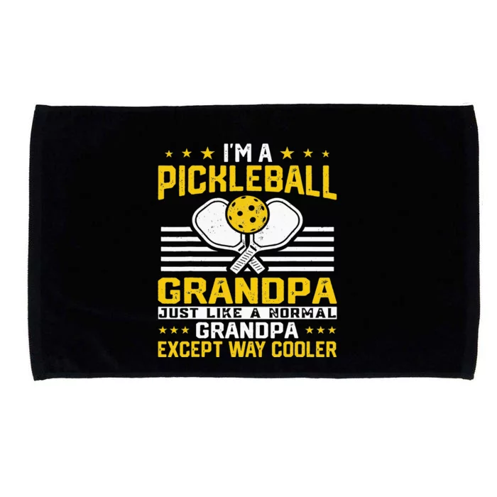 Pickleball Papa Funny Love Pickleball Player Grandpa Microfiber Hand Towel