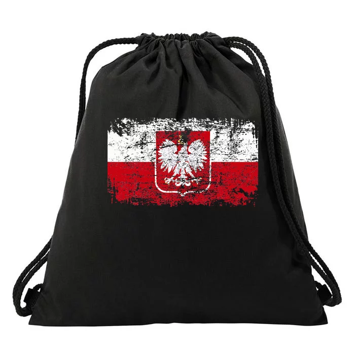 Poland Polska Flag Drawstring Bag