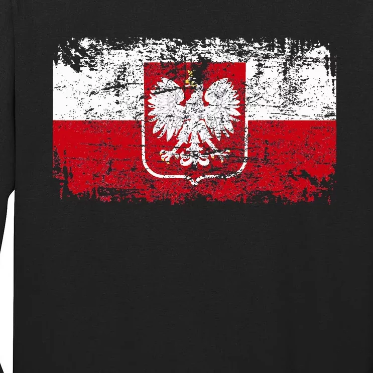 Poland Polska Flag Tall Long Sleeve T-Shirt