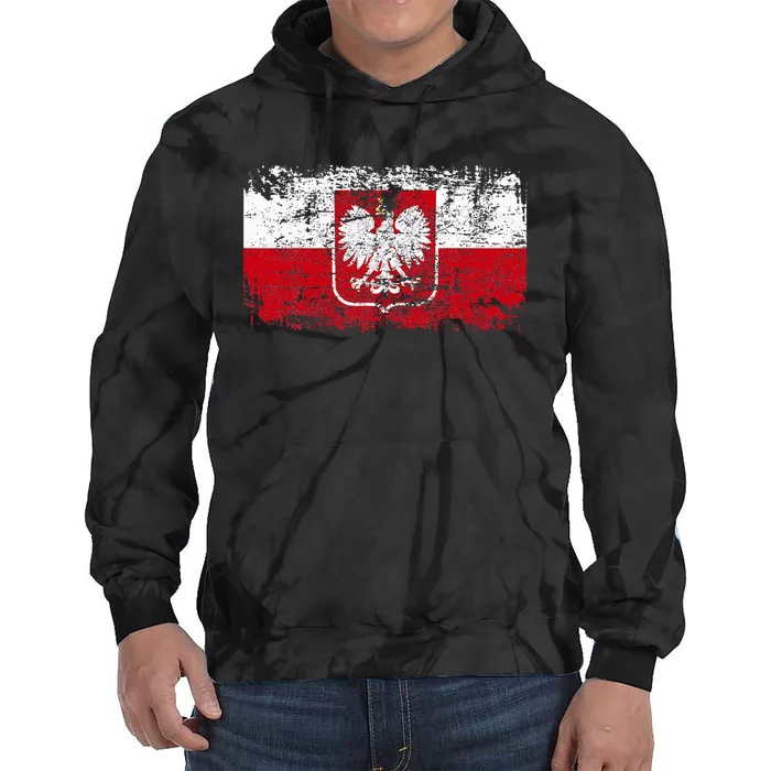 Poland Polska Flag Tie Dye Hoodie