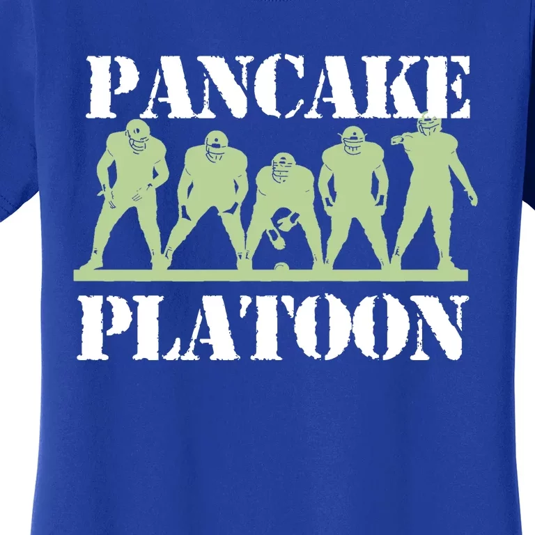 Pancake Platoon Funny Offensive Line Football Ogiftline Gift Women's T-Shirt