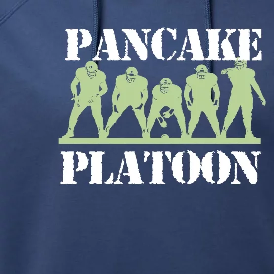 Pancake Platoon Funny Offensive Line Football Ogiftline Gift Performance Fleece Hoodie