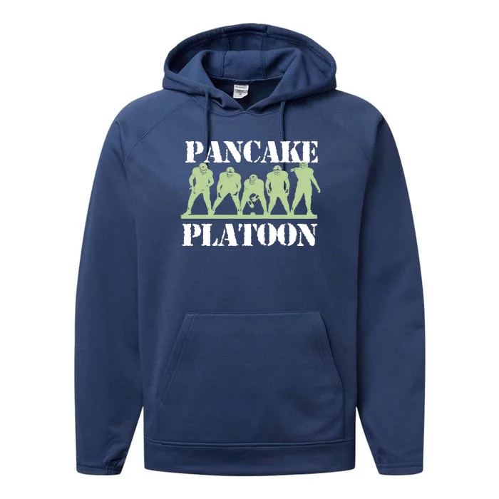 Pancake Platoon Funny Offensive Line Football Ogiftline Gift Performance Fleece Hoodie