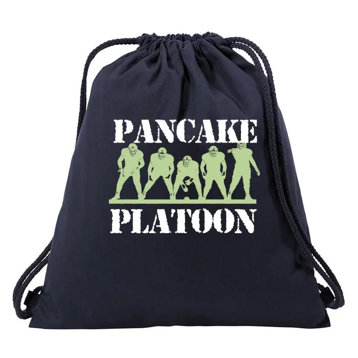 Pancake Platoon Funny Offensive Line Football Ogiftline Gift Drawstring Bag