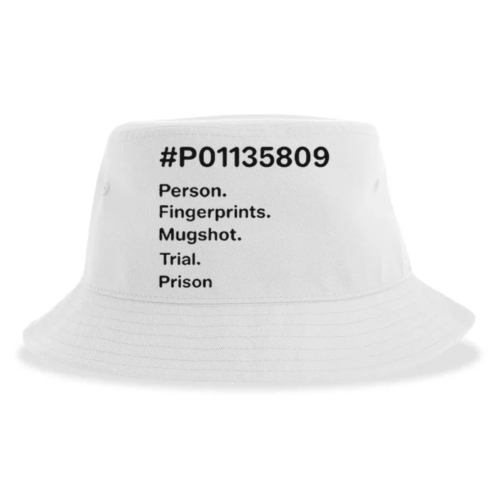 P01135809 Person Fingerprints Mugshot Trial Prison Sustainable Bucket Hat