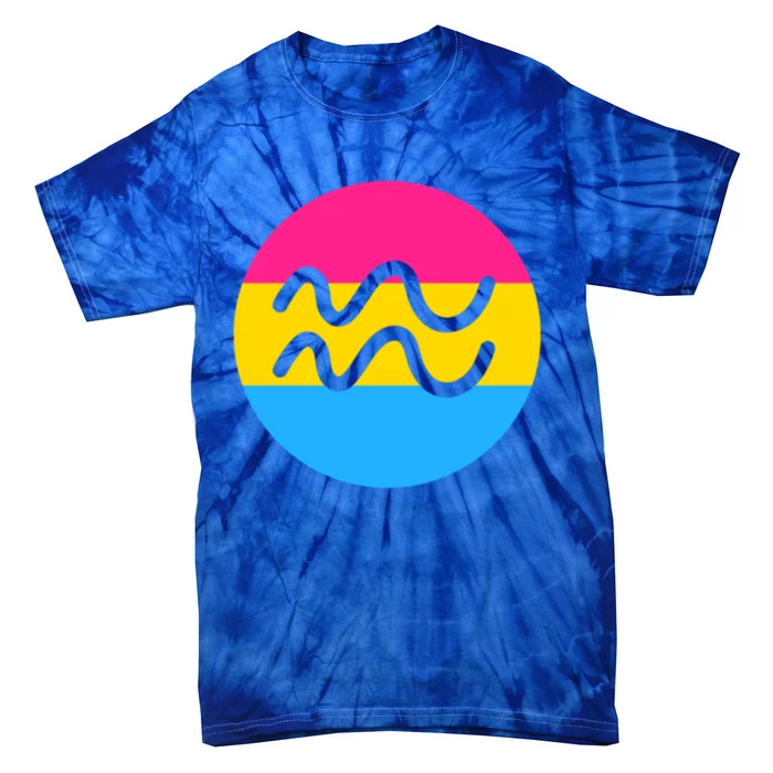 Pansexual Pride Flag Aquarius Horoscope Zodiac Sign Birthday Cool Gift Tie-Dye T-Shirt