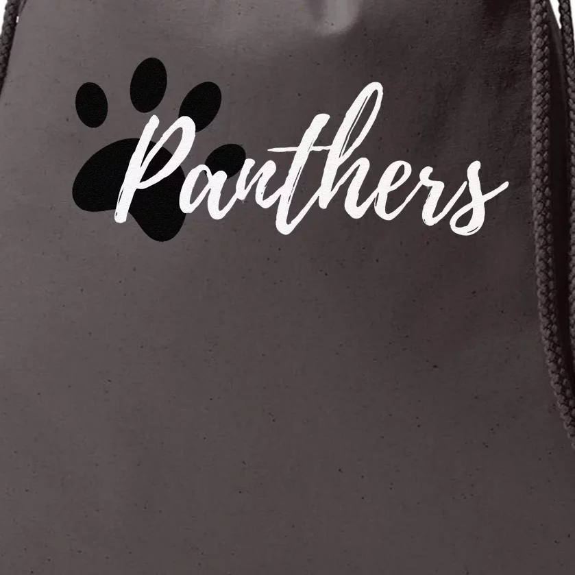 Panther Pride For Sports Fan School Spirit Drawstring Bag