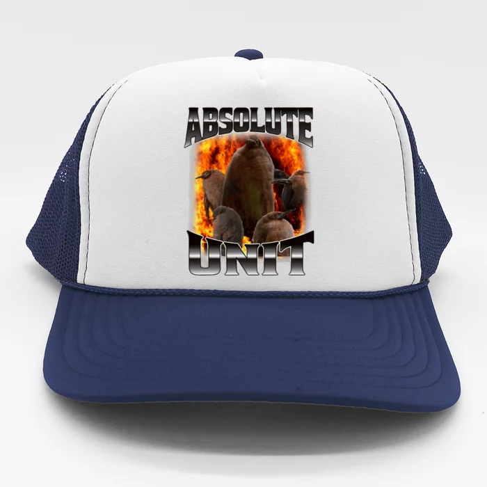 Pesto Penguin Funny Absolute Unit Bootleg Rap Fire Trucker Hat