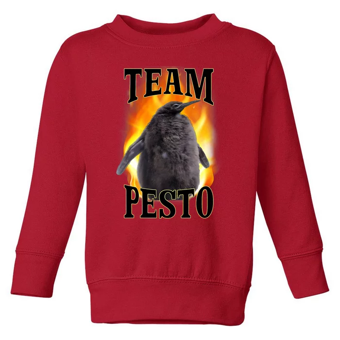 Pesto Penguin Funny Cute Animal Penguin Team Toddler Sweatshirt