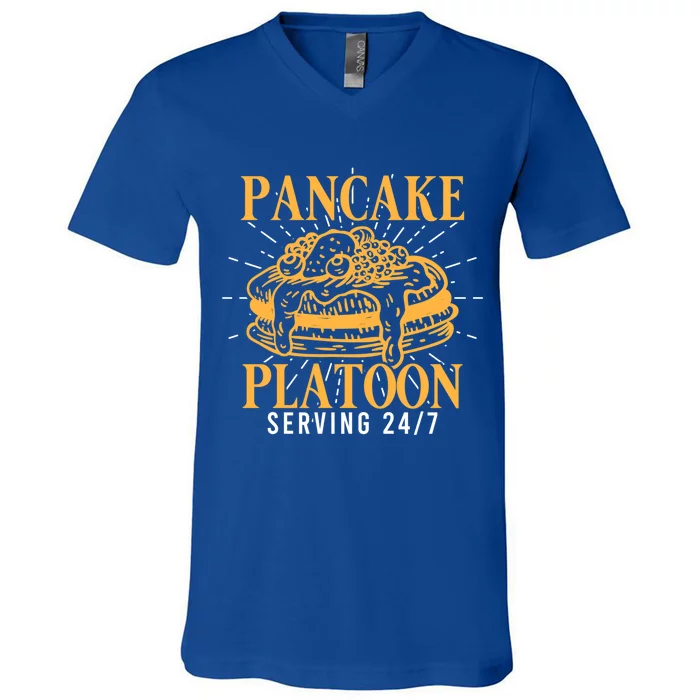 Pancake Platoon Football Line Great Gift V-Neck T-Shirt