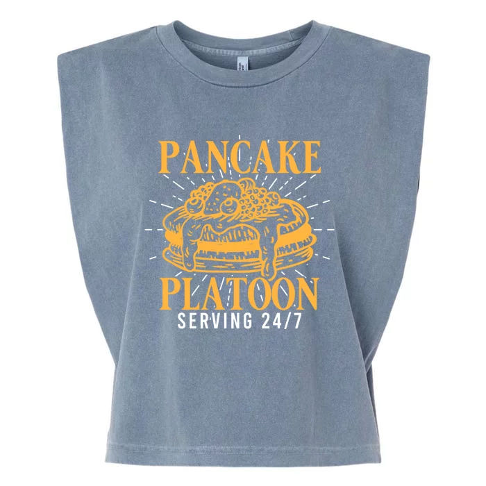 Pancake Platoon Football Line Great Gift Garment-Dyed Women's Muscle Tee