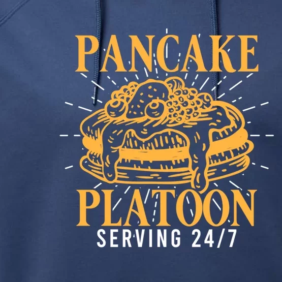 Pancake Platoon Football Line Great Gift Performance Fleece Hoodie