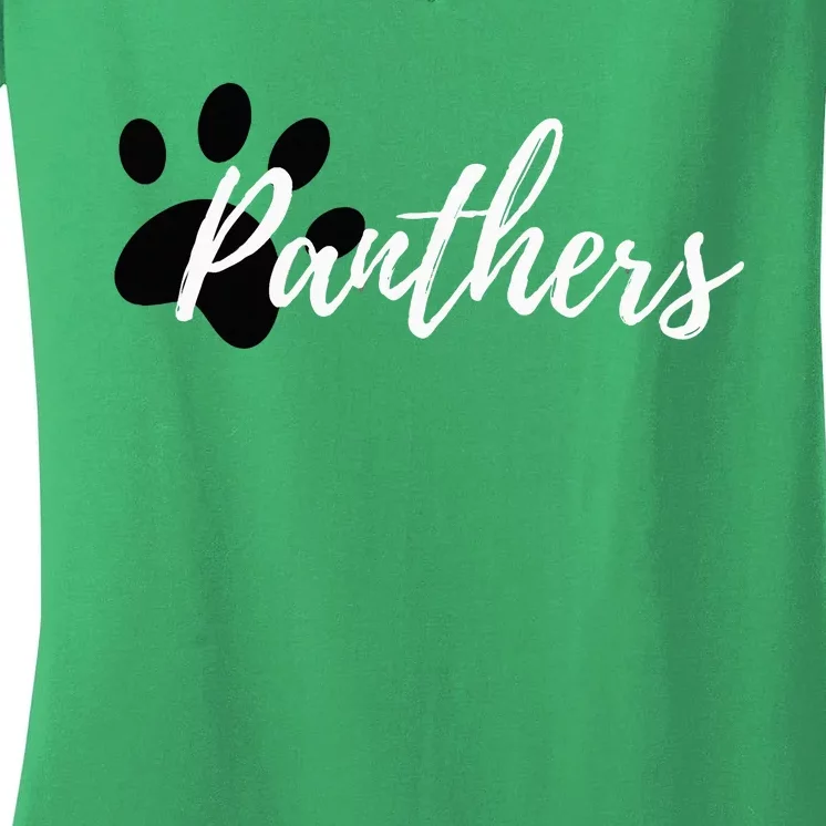 Panther Pride For Sports Fan School Spirit Women's V-Neck T-Shirt