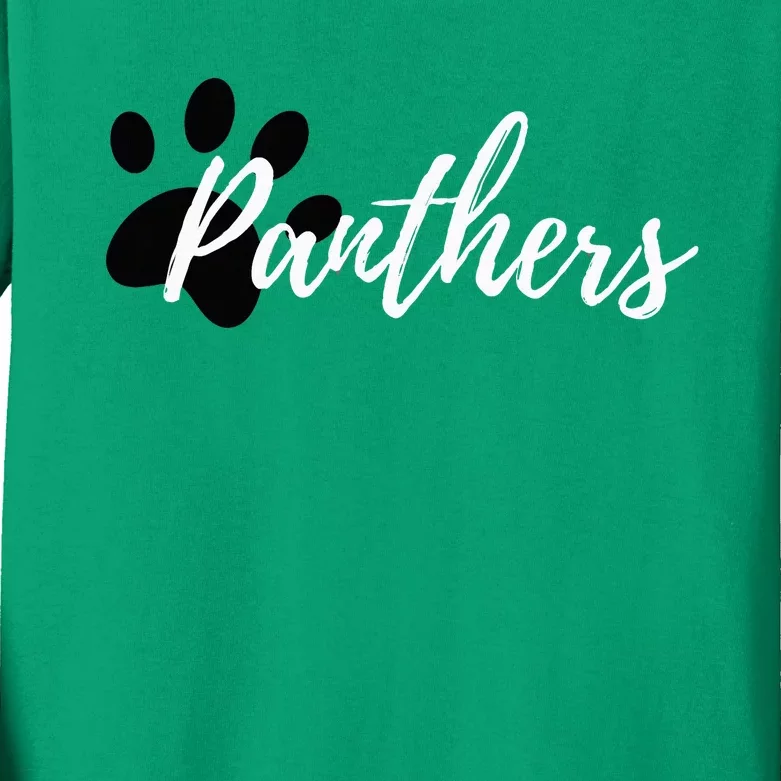 Panther Pride For Sports Fan School Spirit Kids Long Sleeve Shirt