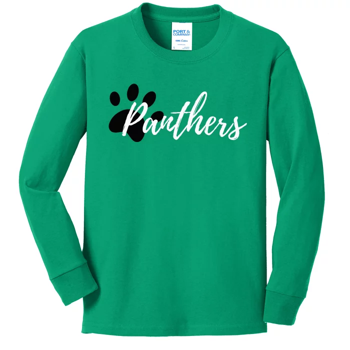 Panther Pride For Sports Fan School Spirit Kids Long Sleeve Shirt