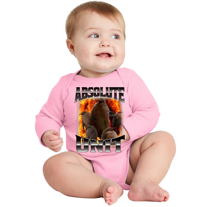 Pesto Penguin Funny Absolute Unit Bootleg Rap Fire Baby Long Sleeve Bodysuit