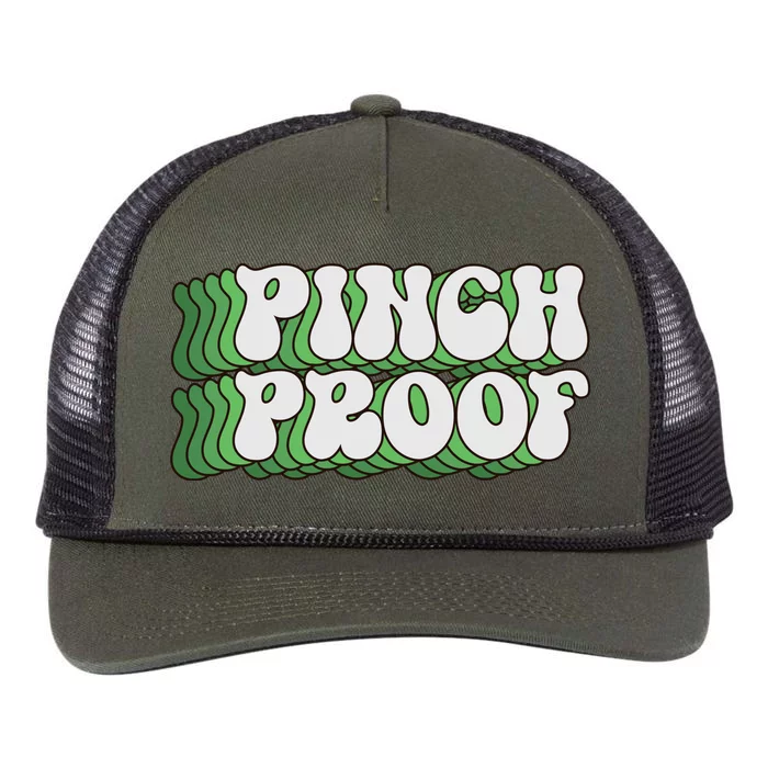 Pinch Proof Funny Pattricks Day Retro Rope Trucker Hat Cap