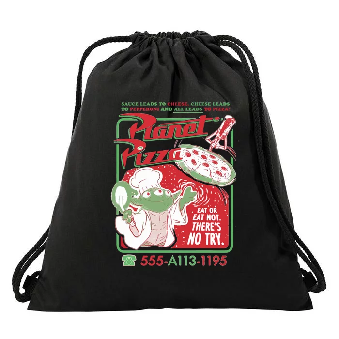 Pizza Planet Funny Food Gifts Drawstring Bag