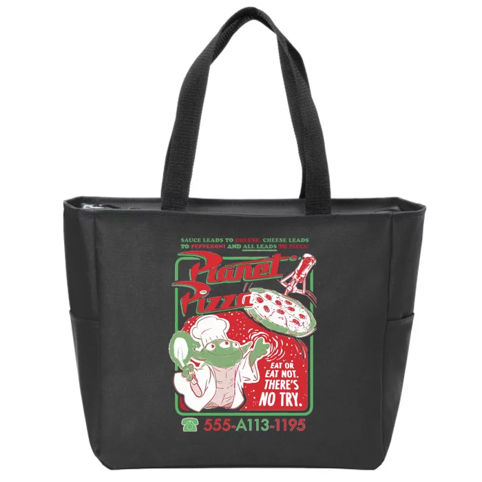 Pizza Planet Funny Food Gifts Zip Tote Bag