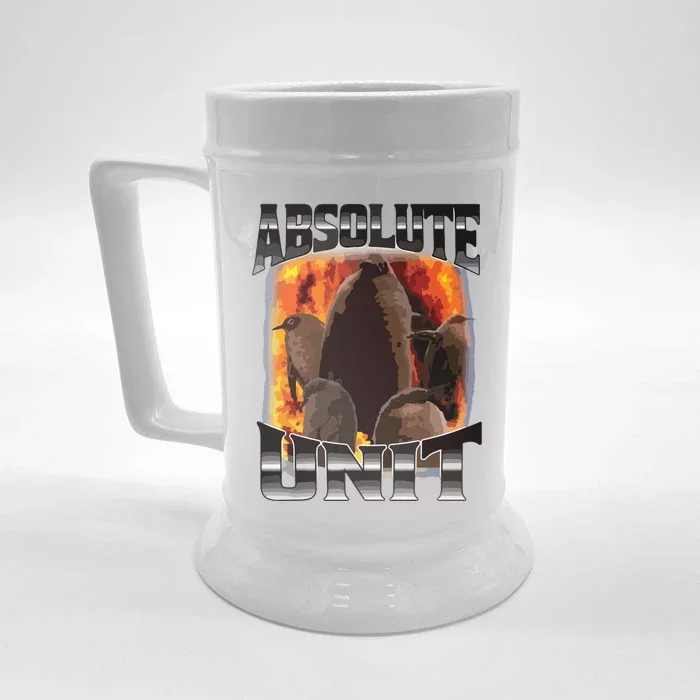 Pesto Penguin Funny Absolute Unit Bootleg Rap Fire Front & Back Beer Stein