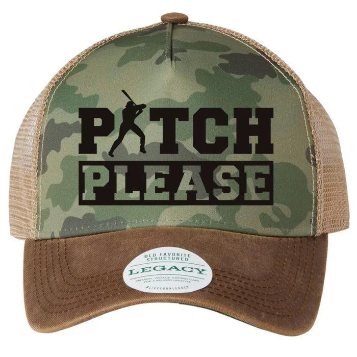 Pitch Please Funny Baseball Legacy Tie Dye Trucker Hat