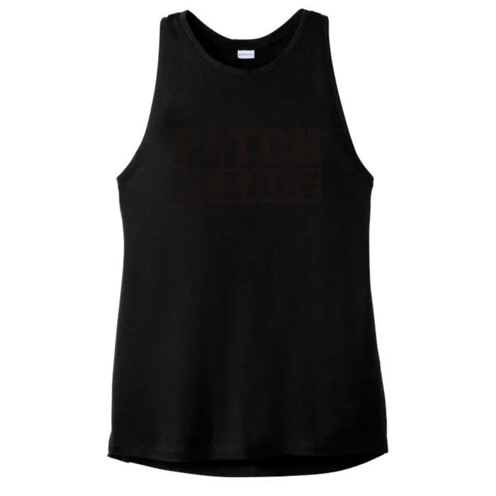 Pitch Please Funny Baseball Ladies Tri-Blend Wicking Tank