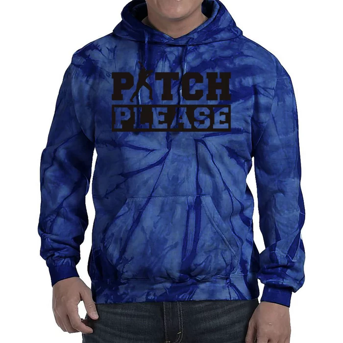 Pitch Please Funny Baseball Tie Dye Hoodie