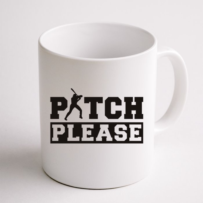 Pitch Please Funny Baseball Front & Back Coffee Mug