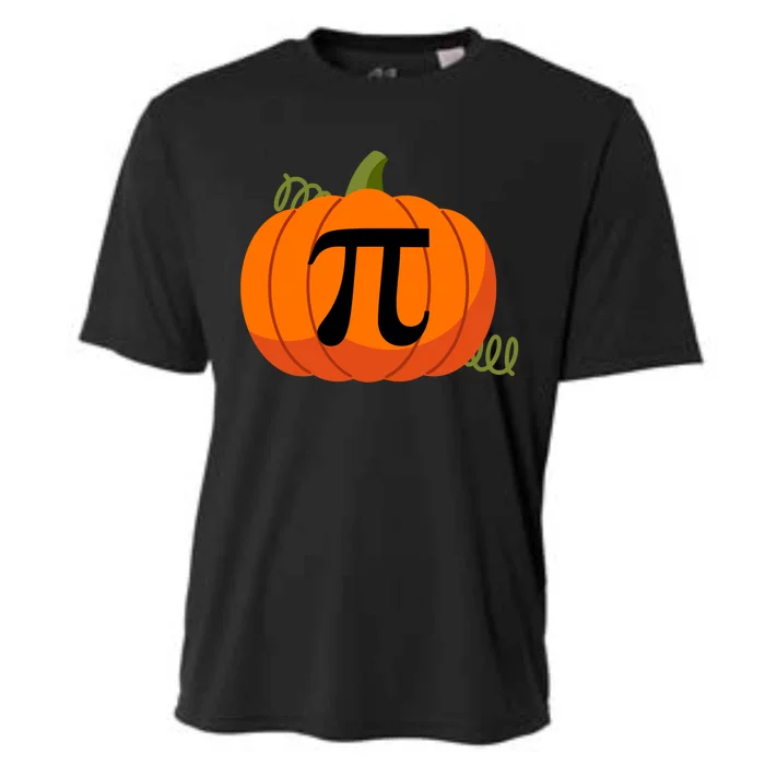 Pumpkin Pi Funny Thanksgiving Math Puns Favorite Pie Pi Day Gift Cooling Performance Crew T-Shirt